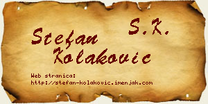 Stefan Kolaković vizit kartica